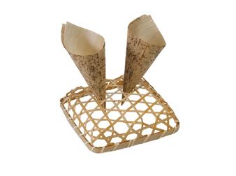 PORTA CONI QUADRATO BAMBU 13X13MM X 20PZ