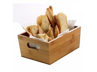 CESTINO RETTANGOL. IN BAMBOO CM.20X15X9