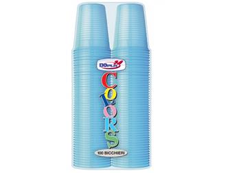 BICCHIERI 200CC PZ.100 AZZURRO DOPLA